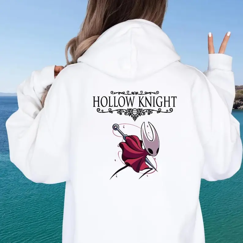 Hollow Knight Inspired Fleece Hoodie Cozy Gamer Wear Perfect Gift for Gamers Unique Video Game Stylish Comfort Apparel Hoodies