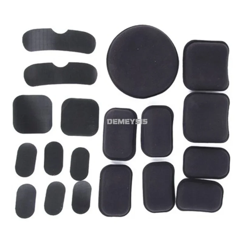 19pcs Tactical Helmet Inner Pads Outdoor Hunting Shooting Helmets Replacement Accessories Soft Foam Insert Padding Kits