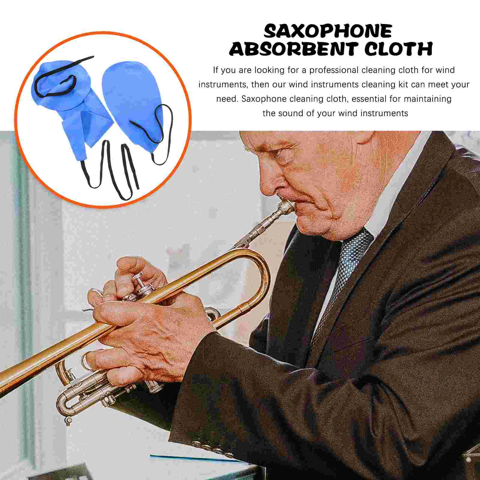 2 Buah Kain Perawatan Pembersih Strip Saksofon untuk Alat Musik Kain Perawatan Tenor Keperawatan