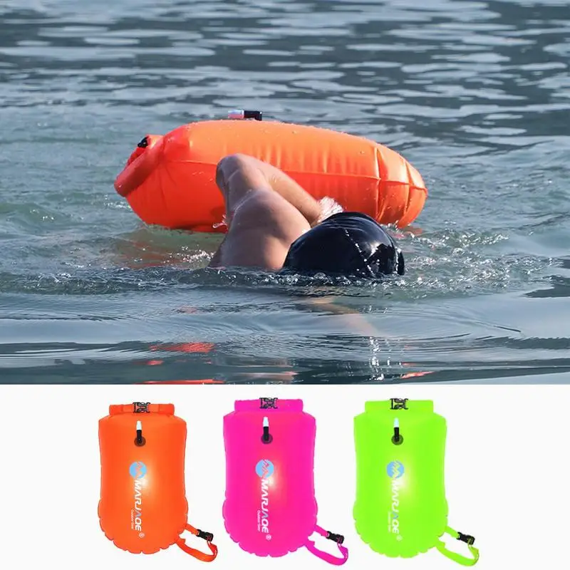 Swim Float Premium Waterproof Inflatable Dry Bag Swimming Buoy For Open Water Swimmers In Stock