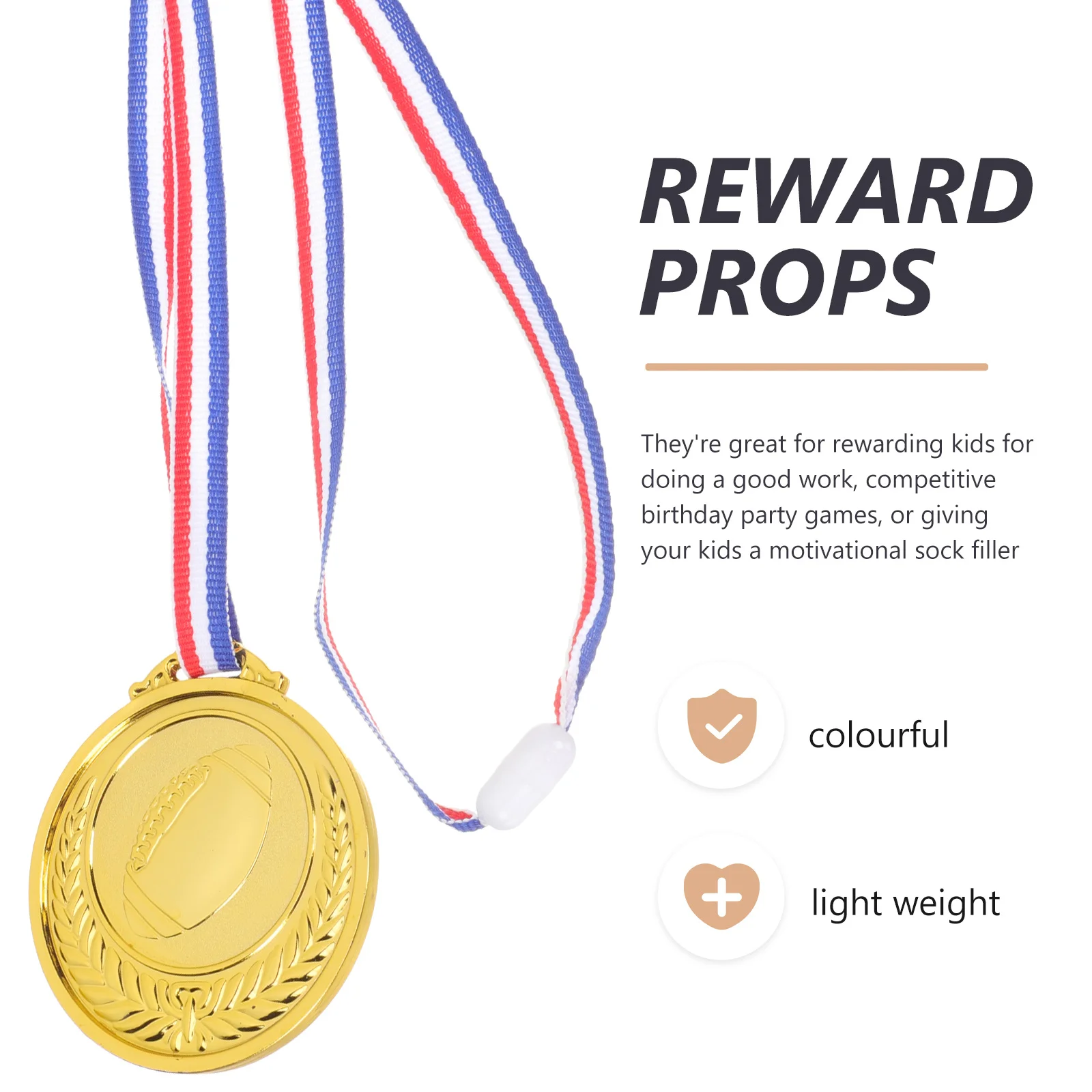 

6pcs Sports Competition Awards Party Decorative Supply Medal For Medal School Sports