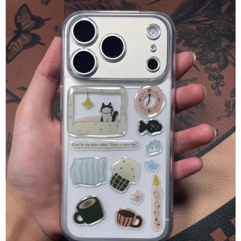 

3D Epoxy Resin Cute Cartoon Jelly Relief Sticker for DIY Mobile Phone Cases Laptop Tablet Decor 1pcs Bear Clock Jelly Patch