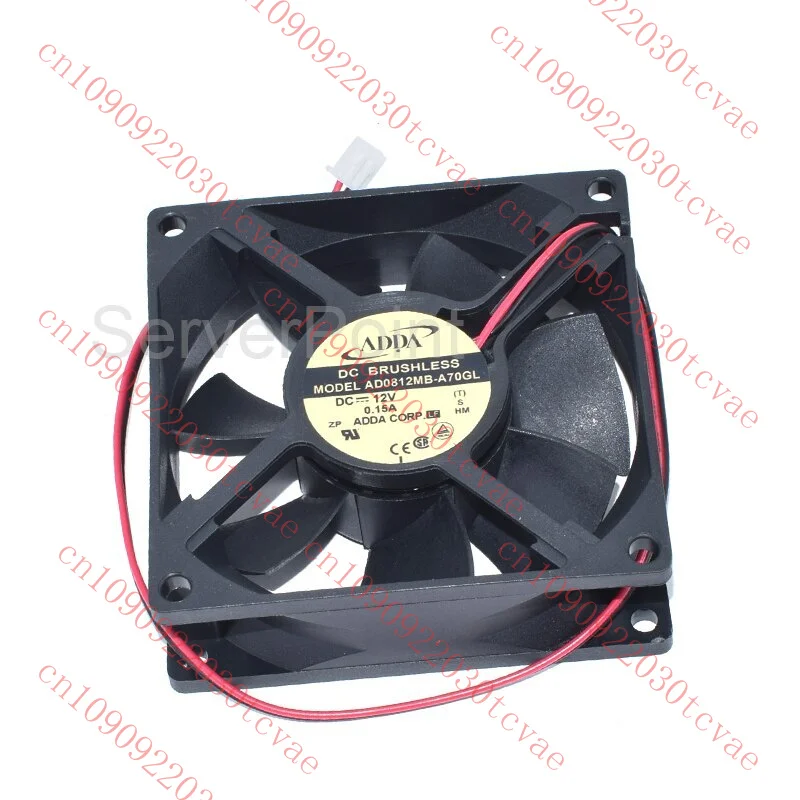 

Оригинальный AD0812MB-A70GL DC12V 0,15A 80*80*25 мм 2-контактный серверный квадратный охлаждающий вентилятор