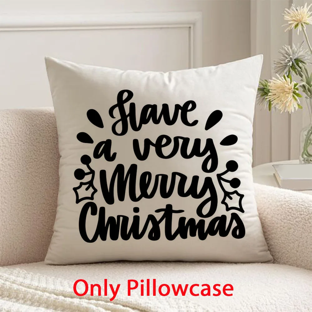

Christmas Pillow cover winter Merry Christmas decorative 45x45 cushions cover for New Year home decor pillow case