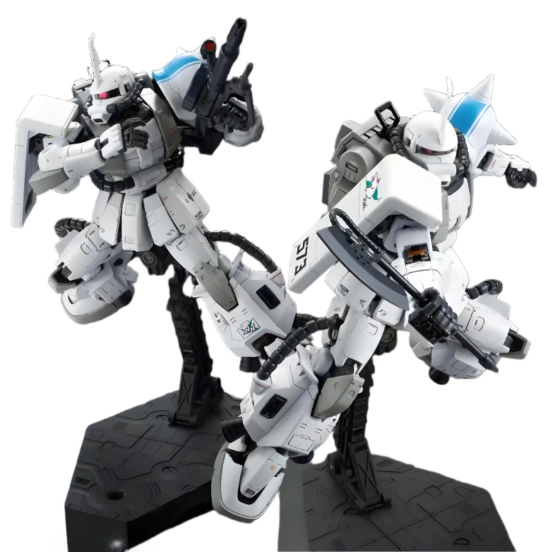 En Stock Bandai Original Gundam RG 1/144 MS-06R-1A Lobo Blanco Zhagu modelo de ensamblaje coleccionar regalos de vacaciones adornos figura Mecha