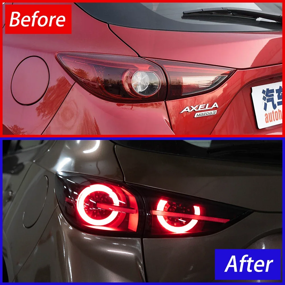 Auto Rear Back Lamps For Mazda 3 Axela 2014-2018 LED Car Taillight Assembly Upgrade High Configure Style Design Accessories