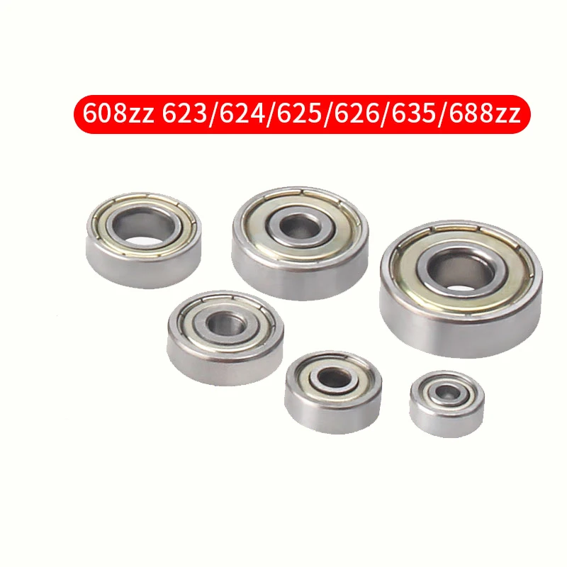 3D Printer Accessories Miniature Bearings Miniature Bearings Carbon Steel Motor Bearings 608zz 623zz 624zz 625zz 626zz 635/688zz