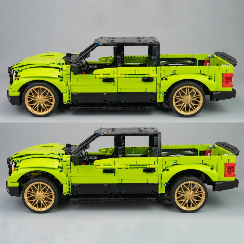 2742PCS Technical Series MOC Cars 42115 Modified Version Green Cross Country Pickup Ford F150 Model DIY Assembly Toys Gifts