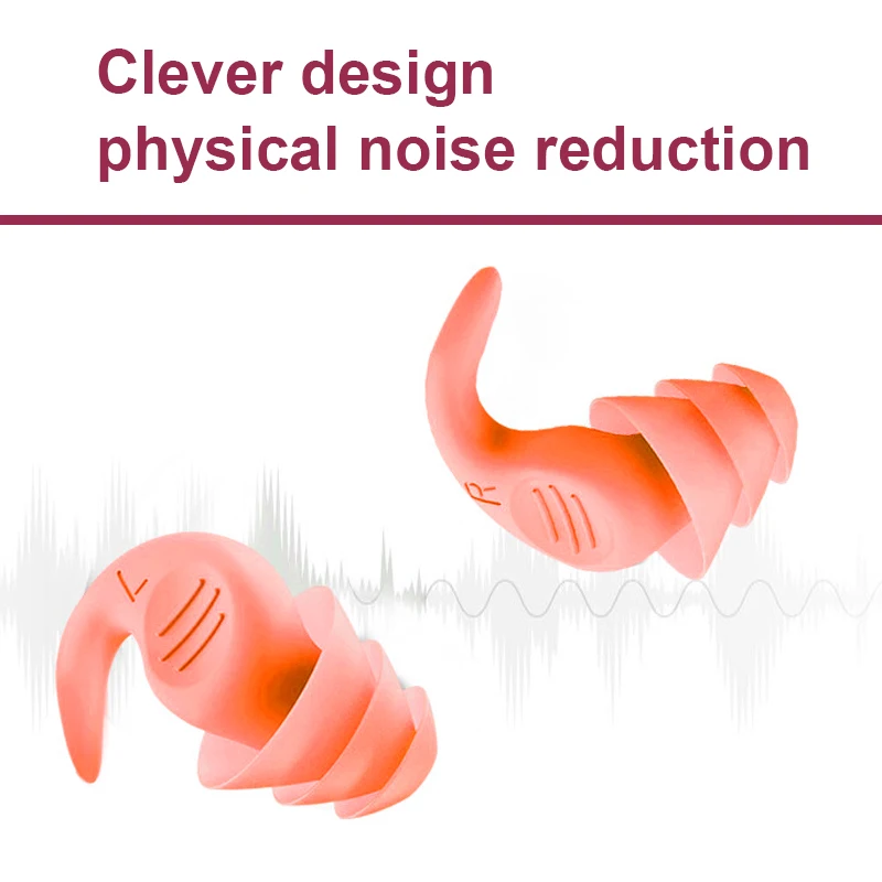 Imagem -04 - Anti Noise Silicone Tampões Filtro Impermeável Natação Ear Plugs Dormir Mergulho Conforto Suave Acústico Ear Plugs