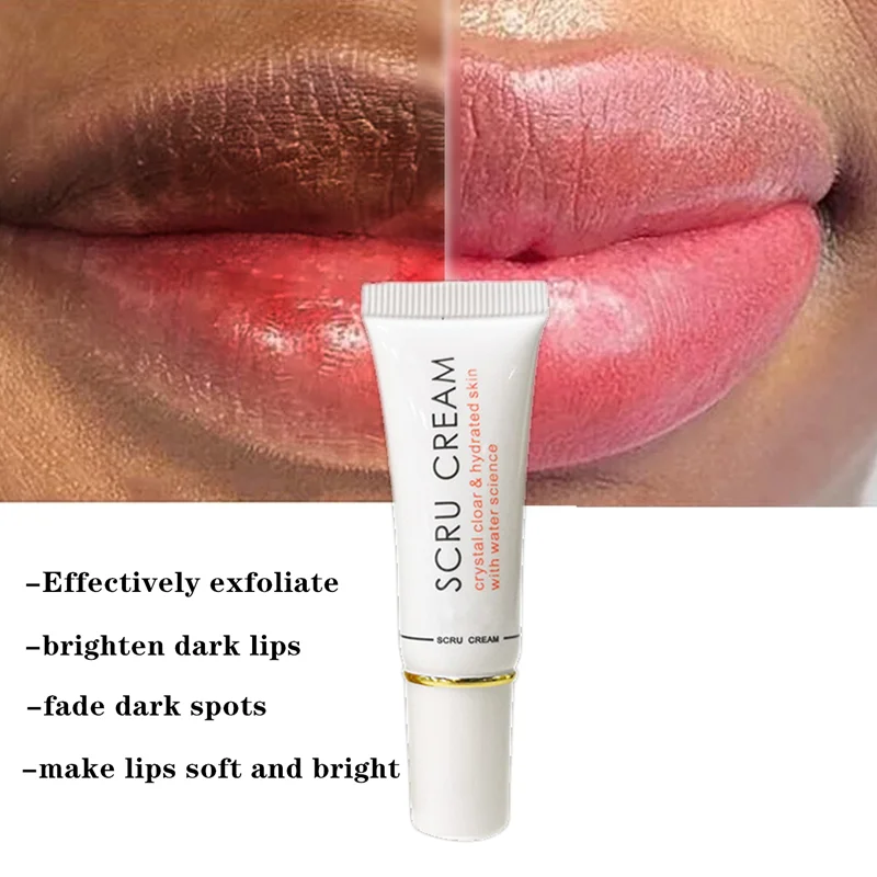 Magic Lip Lighten Scrub Dark Black Lip Removal Exfoliation Pigmentation Fade Dull Pink Lip Balm Brighten Anti-Crack Moisturizing