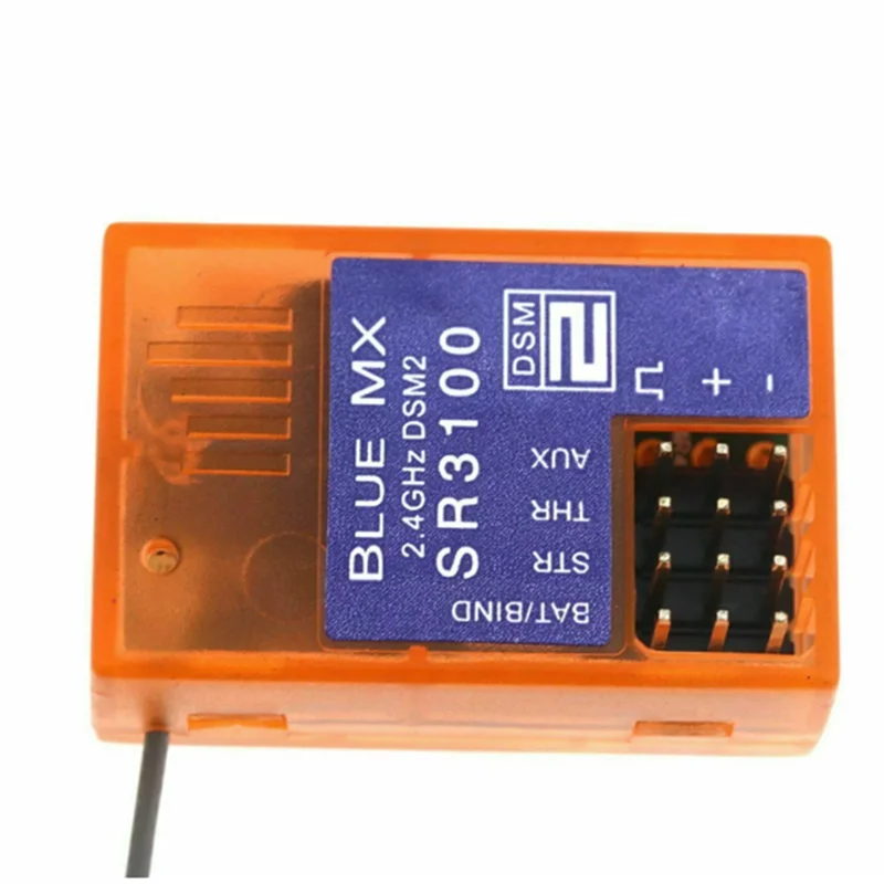 

HOT-Orange SR3100 3-Channel Receiver RX - High Performance & Waterproof For 1/18 Scale RC Cars With Antenna