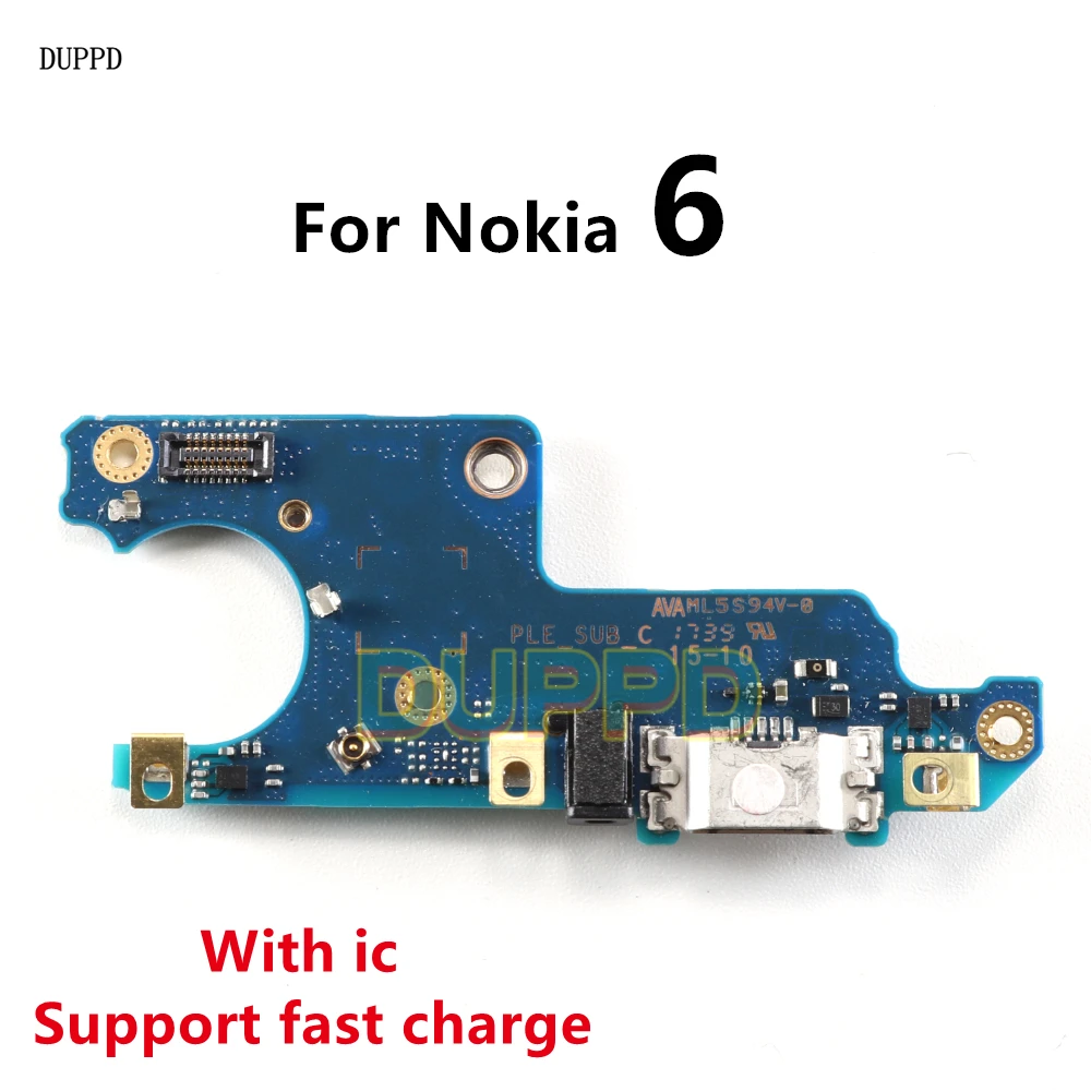 Charging Port Board For Nokia 6 /TA-1021/TA-1033/TA-1000/TA-1003/TA-1025/TA-1039 Flex Cables Replacement parts USB Charger Board