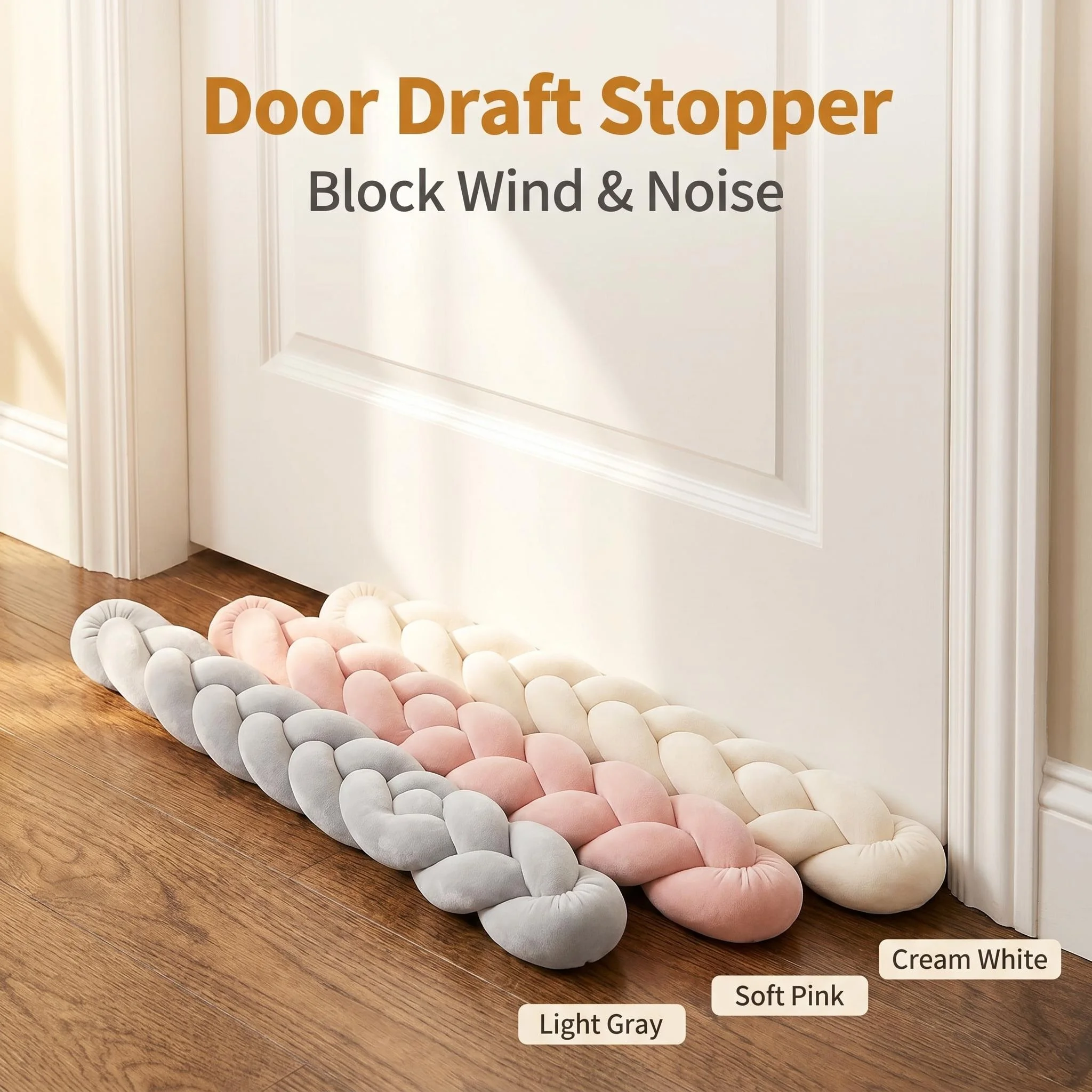 Bedroom Long Anti-Collision Bar Bumper For Isolate The Bedroom Door From Wind Reduce Noise Hand Made Braid Door Stop ﻿ ﻿
