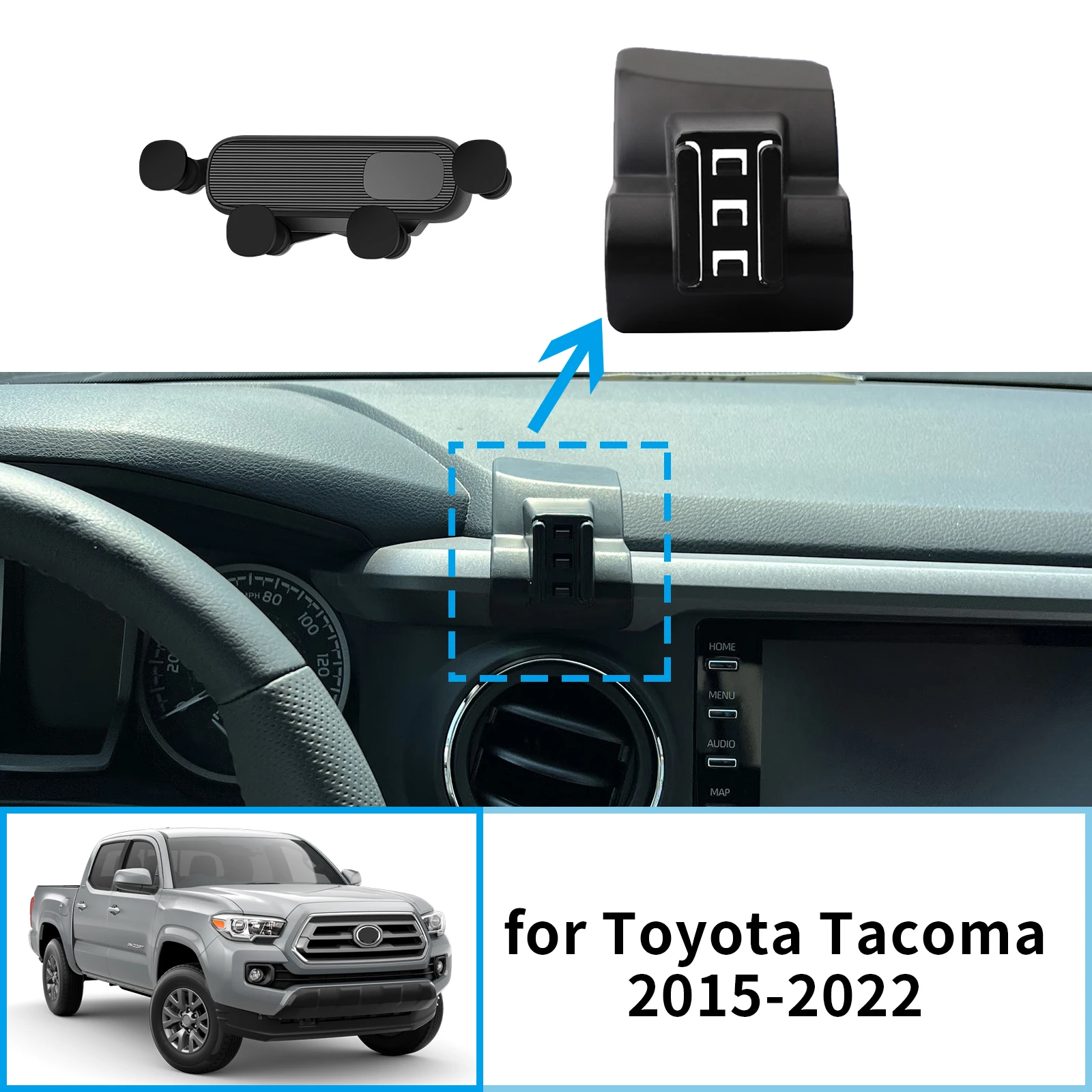 Car Mobile Phone Holder for Toyota Tacoma 2015 2016 2017 2018 2019 2020 2021 2022 GPS Bracket Navigation Stand Auto Accessories