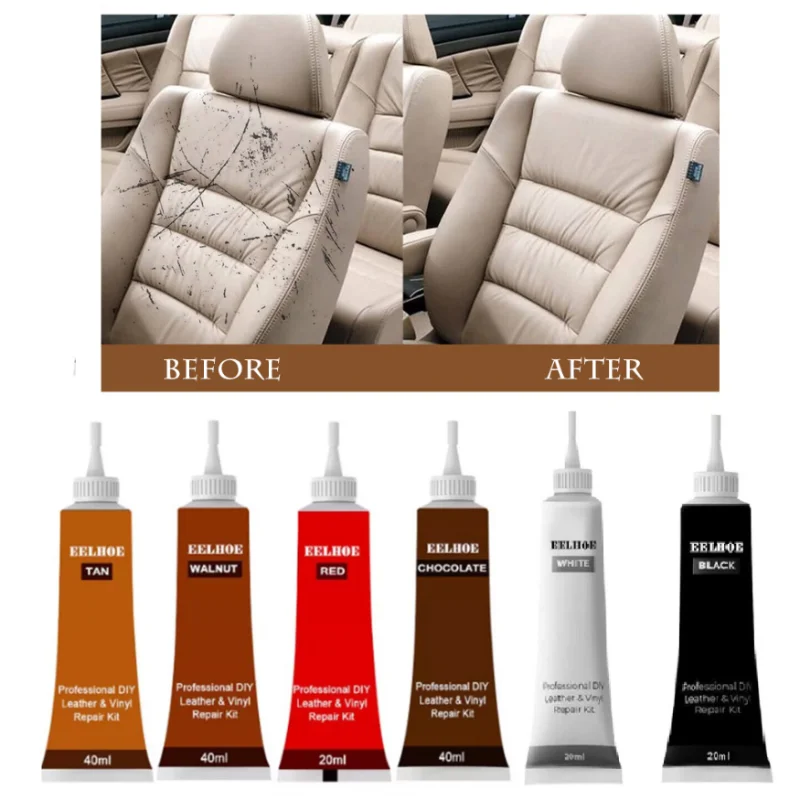 20ml Advanced Leather Repair Gel Color Repair seggiolino auto in pelle riparazione complementare Kit di riparazione in pelle con pasta crema di