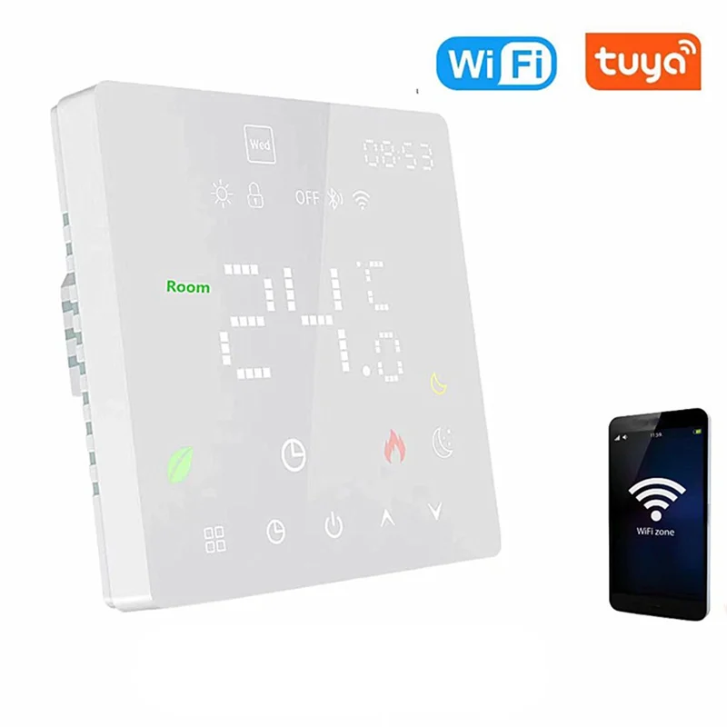 Tuya Wifi منظم حرارة ذكي التدفئة الأرضية الكهربائية TRV المياه الغاز المرجل درجة الحرارة صوت تحكم عن بعد 3A دائم