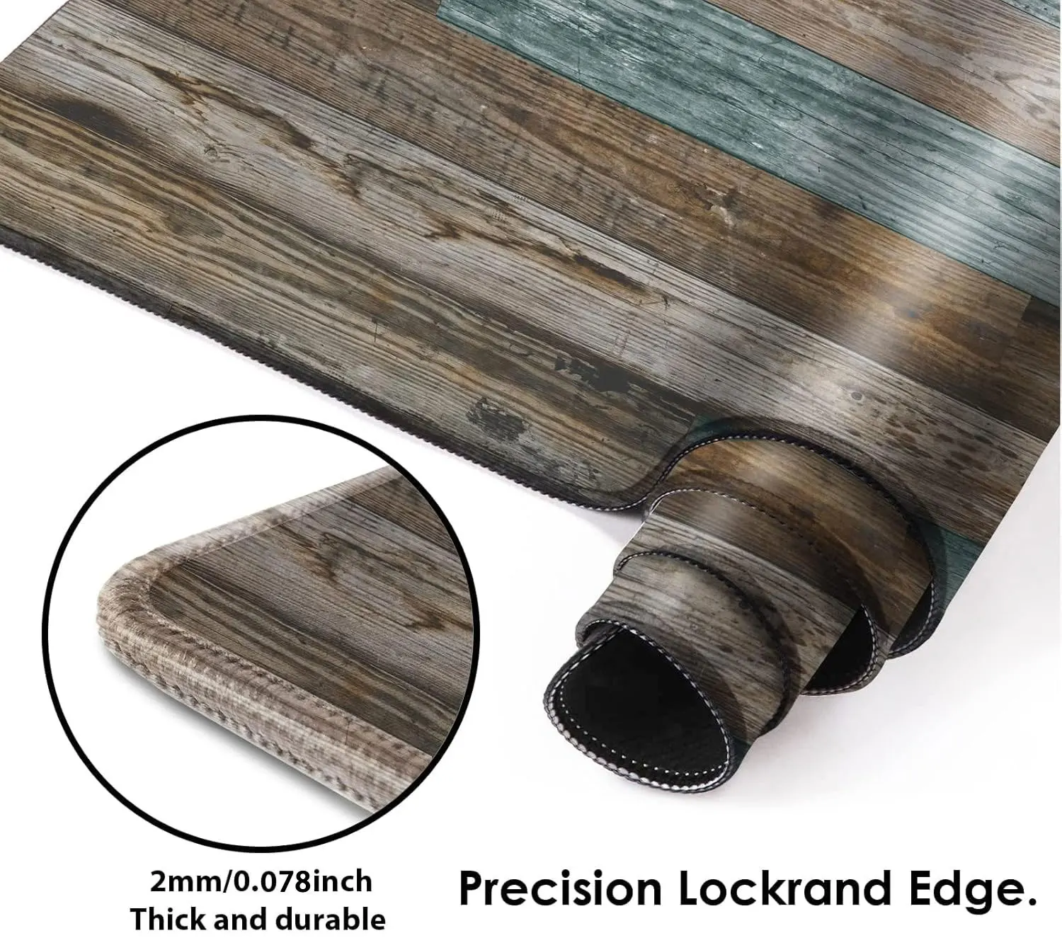 Gaming Mouse Pad Vintage Wood Grain Pattern Large Mouse Pad Mat Extended Mousepad Desk Pad Non-Slip Rubber Mouse Pad Table Mat