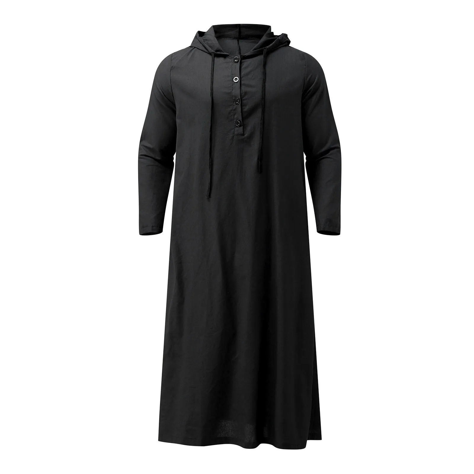 Muslimische Robe bequeme Kaftan Männer Langarm traditionelle muslimische Kleidung atmungsaktiv eid Nahost Jubba Thobe Arab