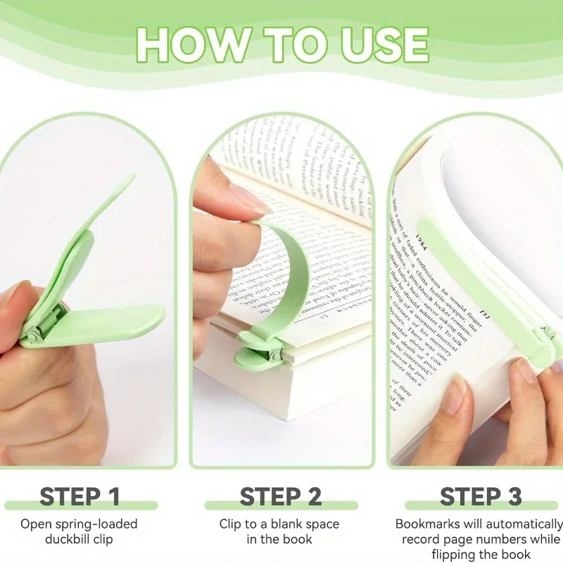 1/3 Pack Of Colorful Silicone Bookmarks, Automatically Turning Pages, A Student Accessory For Easy Reading And Bookmarking.