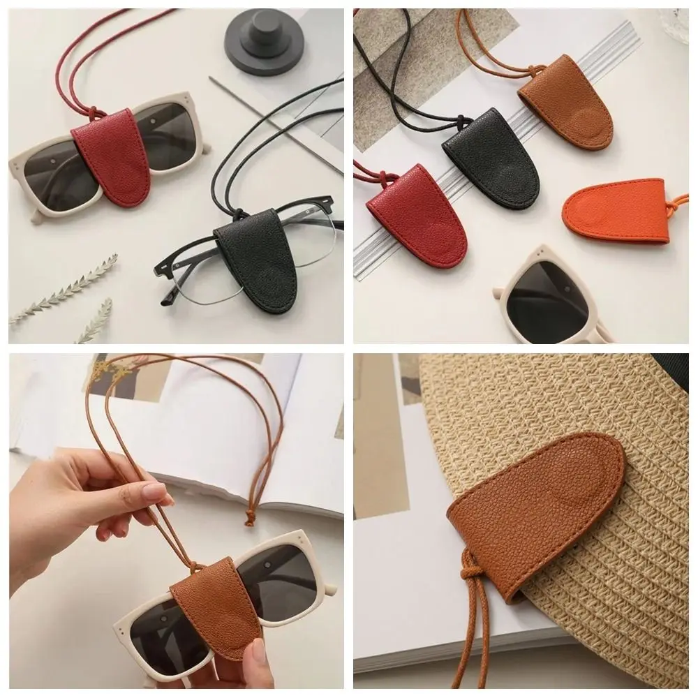 Anti-lost Pu Leather Magnetic Hat Clip Sunglasses Storage Hat Holder Lanyard Glasses Clip Eyeglass Clip Organizer Gadget