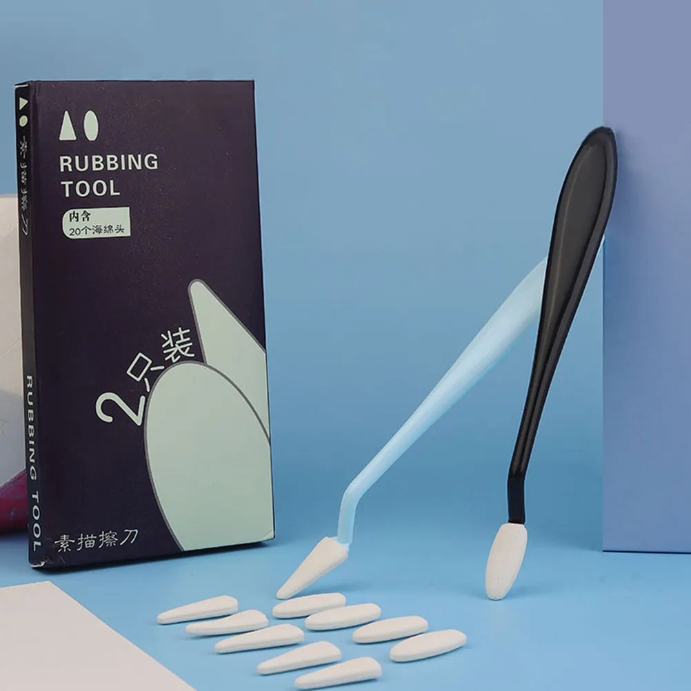 2pcs Sketch Eraser Sponge Wiper Drawing Tools for Artists Students Blending Stumps Set Charcoal Tool