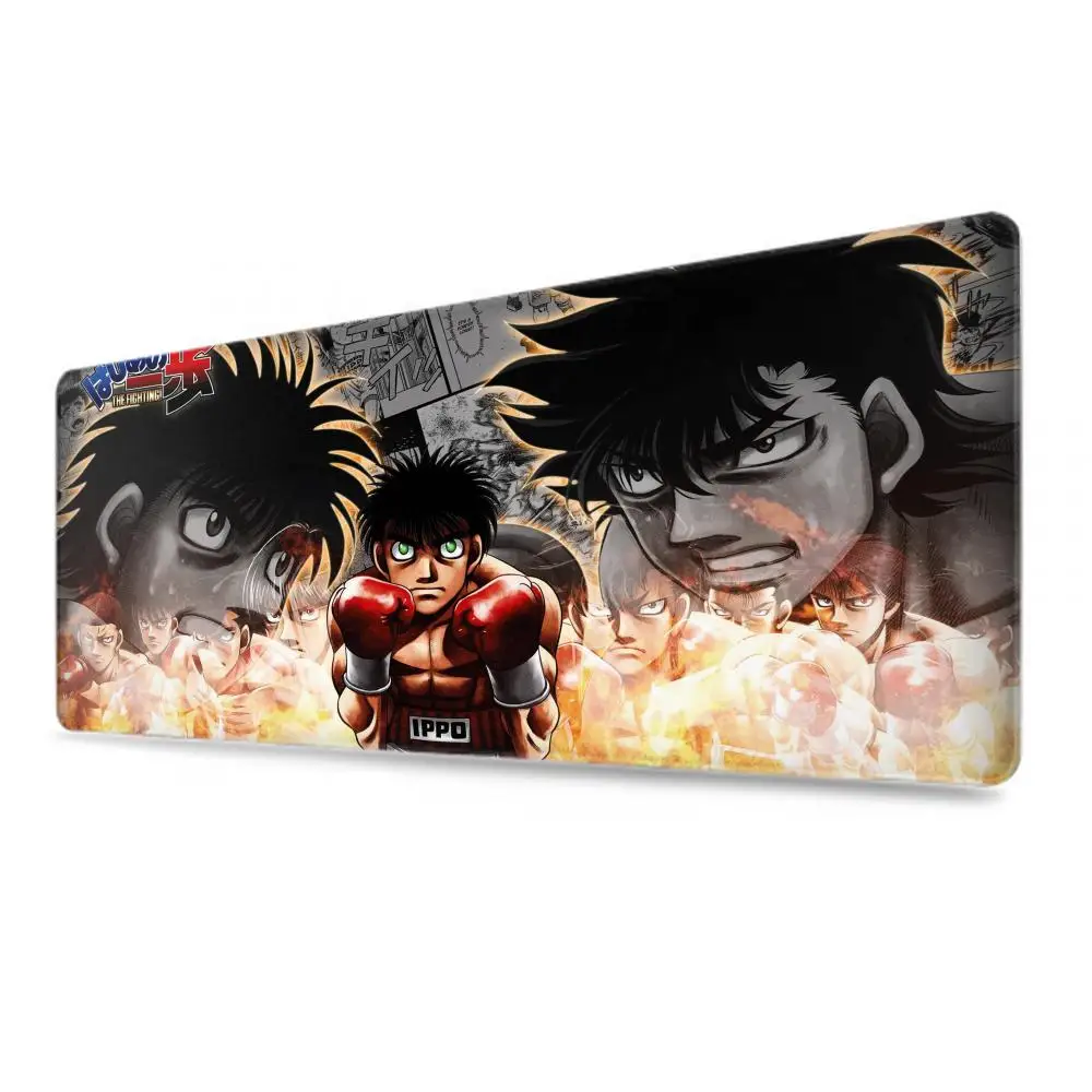 Hajime No Ippo Mouse Pad XXL Gaming Accessories Office Gamer Keyboard 900x400 Kawaii Desk Mat Non-Slip Laptop Anime Mousepad