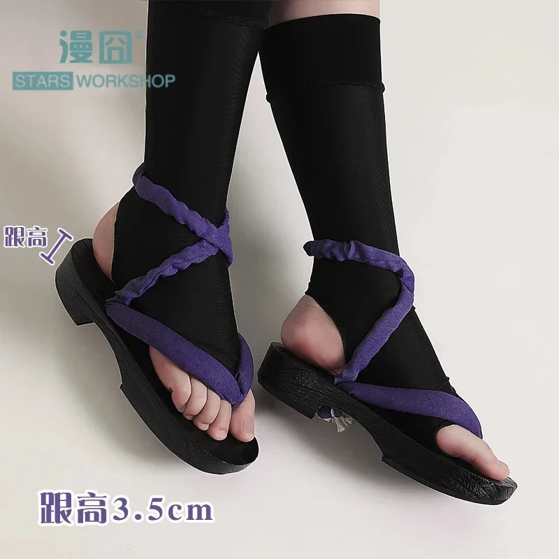 

x;3,r'b\7/Game Genshin Impact Shoes Wanderer Scaramouche Cosplay Geta For Halloween Carnival Men Women Black 6;n,9\j/5'k