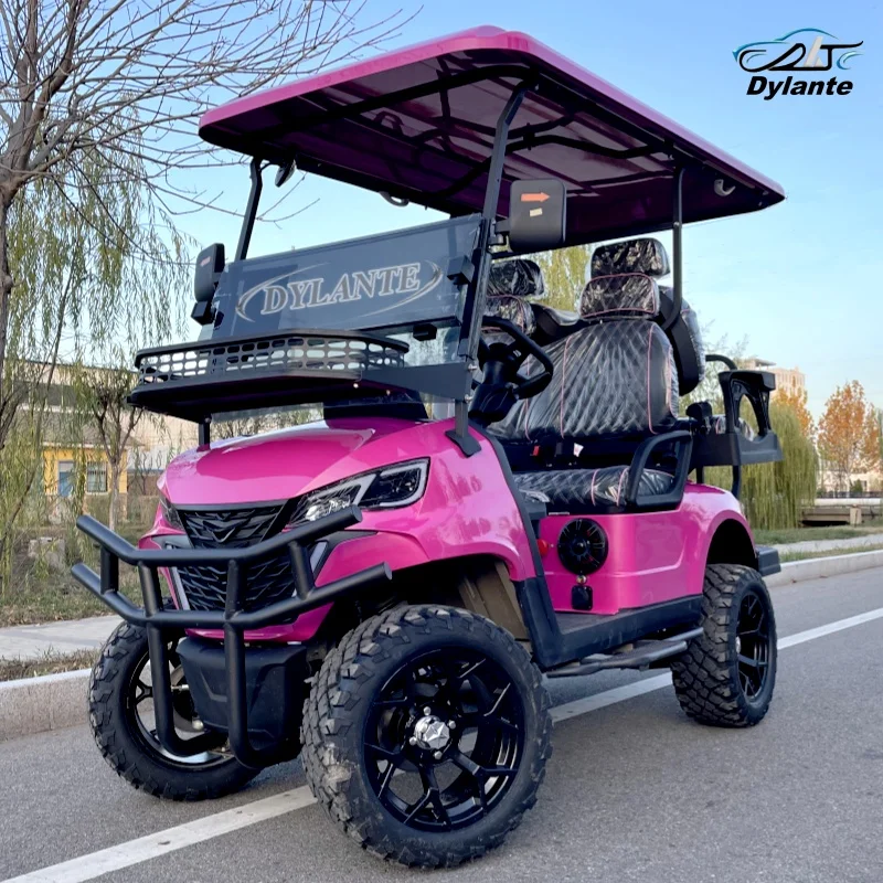 

USA Street Legal Luxury 4 Seater Electric Golf Cart 48V 105Ah Battery Stylish 6 Seater Lift Golf Cart Made by DLT