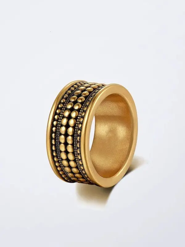 

Roman Retro Ring ex Open Finger Ring Trendy ular Titanium Steel round ape Faion Jewelry for Men And Women