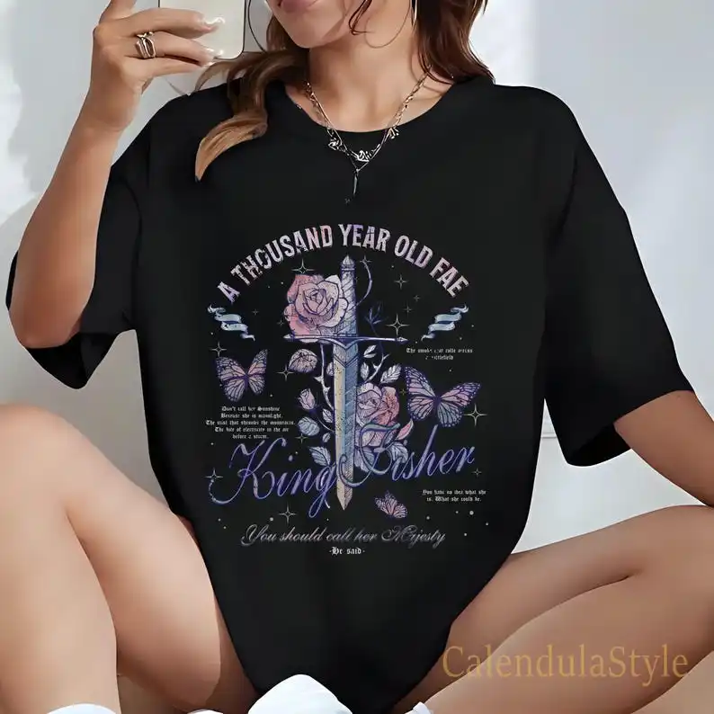 Kingfisher Shirt for Fan, Callie Hart T-Shirt, Little Osha Fantasy Romance Tee, Saeris Fane Kingfisher Inspired Tee