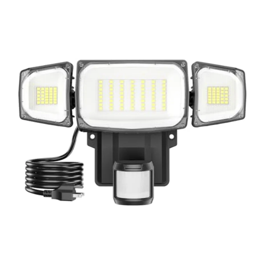 

Уличный светодиодный прожектор 70 Вт с датчиком движения, от заката до рассвета, 7000 лм, IP65, водонепроницаемый, с активацией по движению