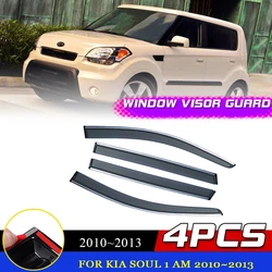 Car Windows Visor for Kia Soul 1 AM 2008~2013 2009 2010 Door Smoke Deflector Guards Cover Awnings Sun Rain Eyebrow Accessories