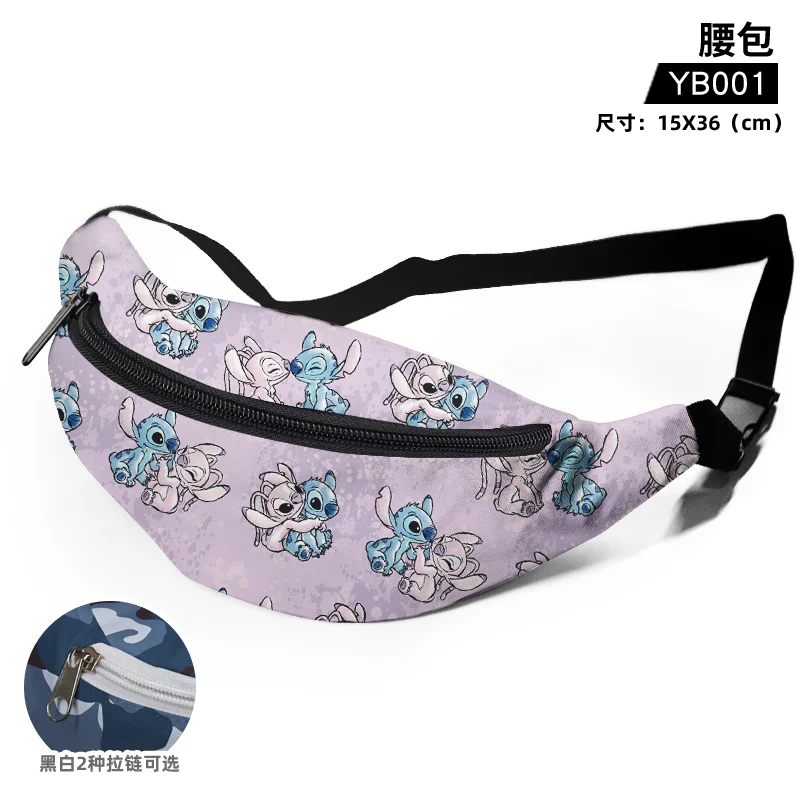 Disney Stitch C54671 Anime torba na klatkę piersiową Cartoon dostosowana torba na ramię na co dzień torebka do przechowywania Unisex prezent