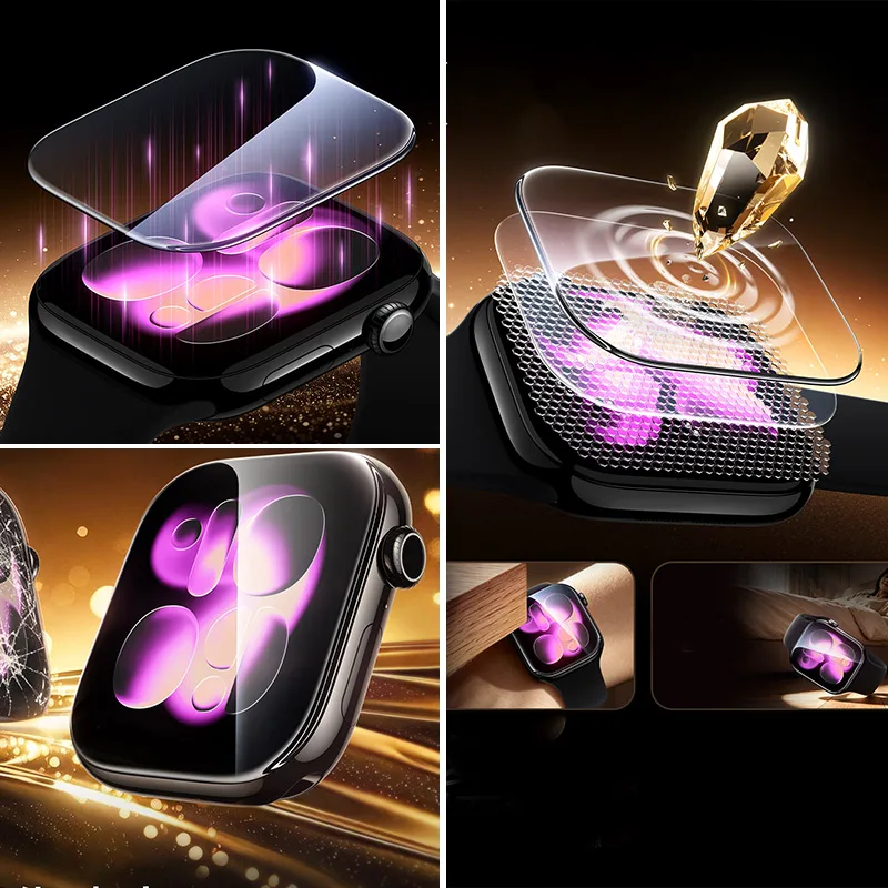 Displayschutzfolie für Apple Watch Series 10-9-8-7-6 5 Se ultra-2 49mm 41mm 45-42-46mm 44mm (Nicht aus gehärtetem Glas) Zubehör