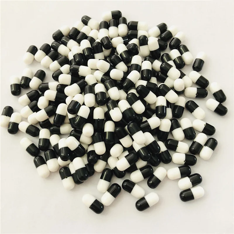 50-100pcs Half Hole Pill Capsule Resin Beads Loose Spacer Beads For Jewelry Making Resin Filling DIY Parts Craft Supplies