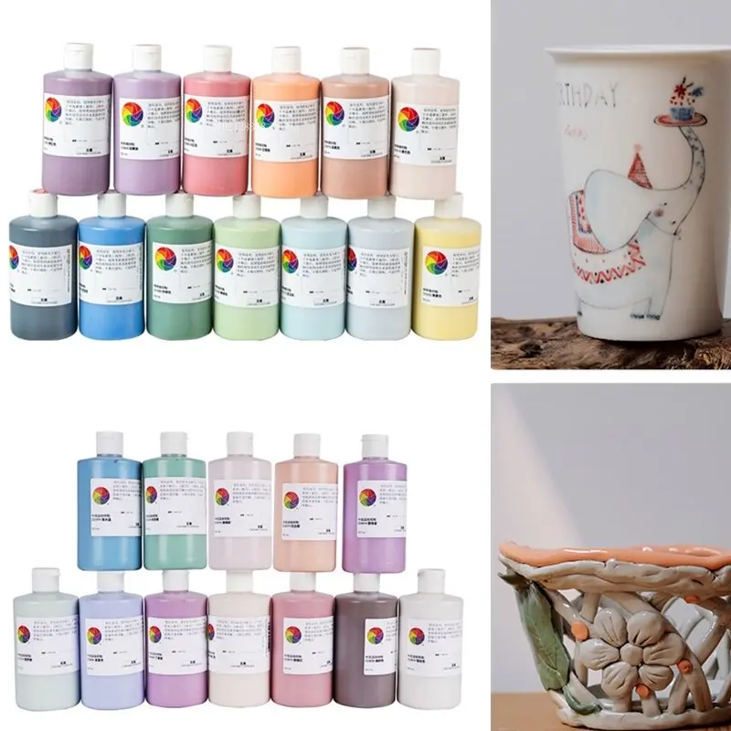 

25 Color Medium Temperature Concentrated Glaze Pigments DIY Ceramic Painting Electric Kiln High Temperature Pottery Bar Teaching