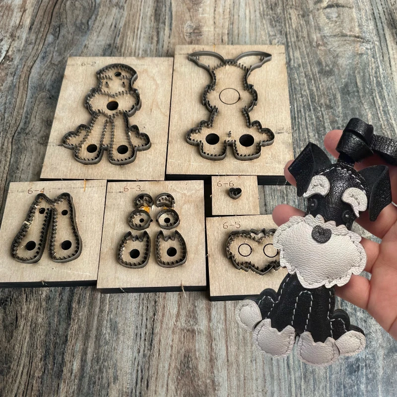 Schnauzer Keychain Pendant Knife Die Dog Pendant Knife Die Laser Die Customization