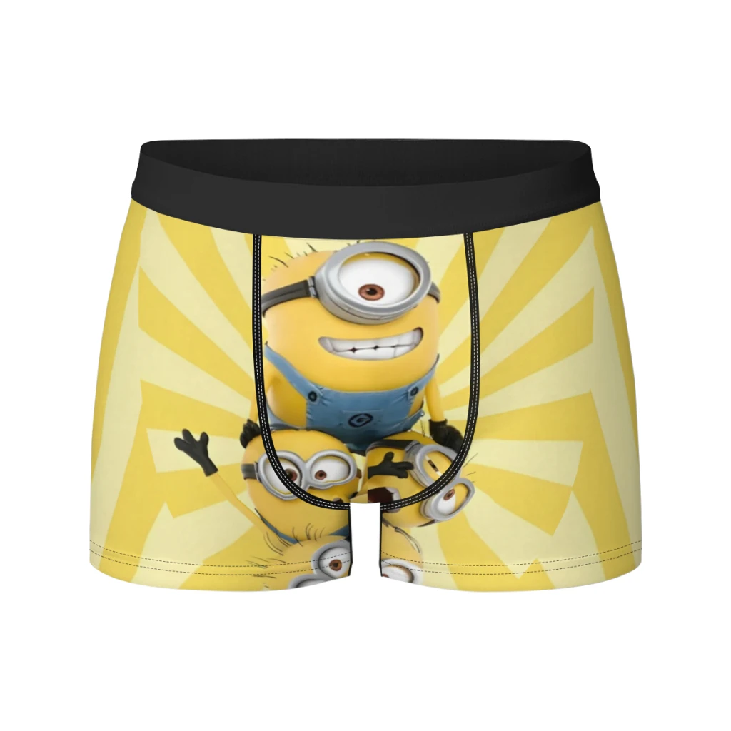 

M-Minions Breathable milk Silk Boyshorts Elastic Men's Underwear 3D Boxer Shorts Boxer Briefs