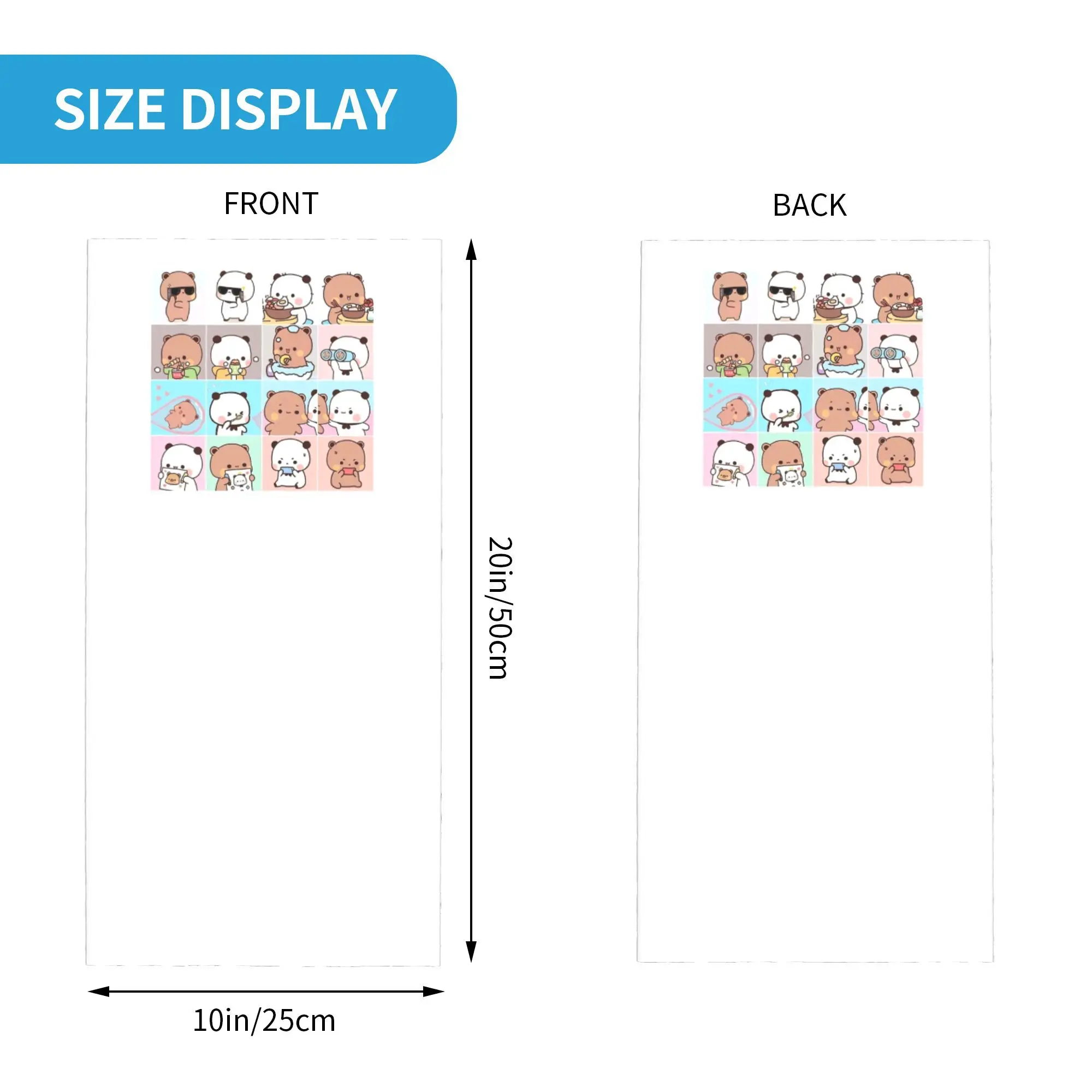 ブブ・ドゥドゥ パンダベア ハグス ラブ バンダナ ネックゲイター ラップ スカーフ 多用途 ヘッドウェア ハイキング 釣り メンズ レディース 大人 冬