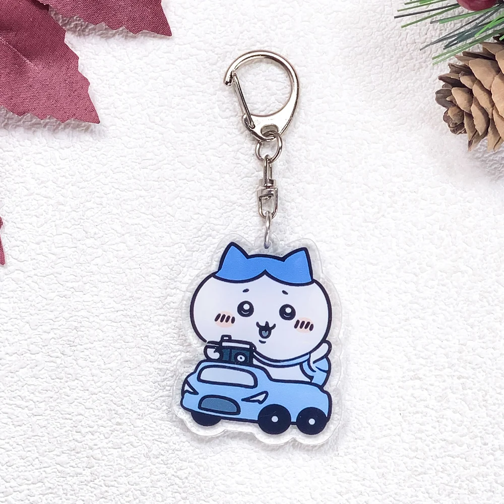 1/13 Stück Anime-Figuren Chiikawa Auto-Schlüsselanhänger Zubehör Acryl Niedliche Anhänger für Taschen Lustiger Schlüsselhalter Rucksack-Dekoration – Detail 5