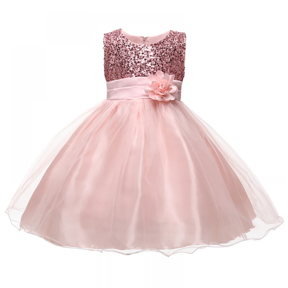 Girls  Sequin Dress Sparkly Formal Party Prom Pageant Graduation Tulle Dresses Size 3-12Y