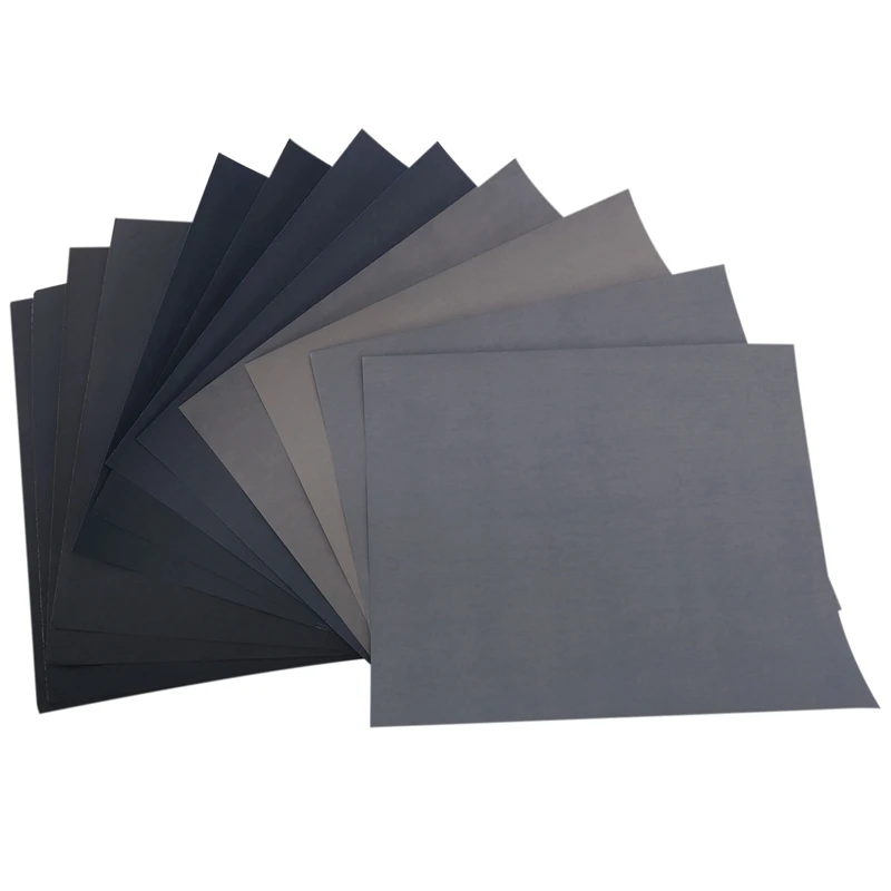 Grit 1500 2000 2500 3000 5000 7000 High Precision Polishing Sanding Wet/dry Abrasive Sandpaper Sheets - Germany, Pack of 12-DTB1