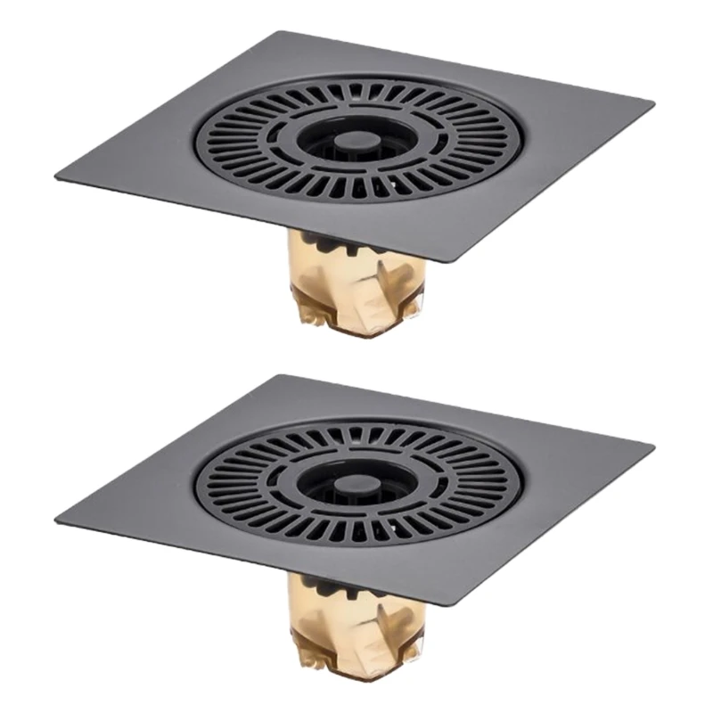 2Pcs Antiodor Drainer Shower Strainer Hair Catcher Stainless Steels Floor Drain