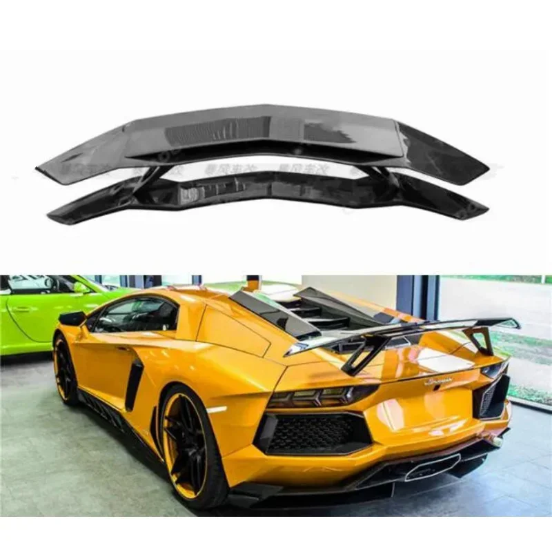 Real Carbon Fiber Car Rear Wing Trunk Lip Spoiler For Lamborghini Aventador LP700 LP720 LP750 2011-2019