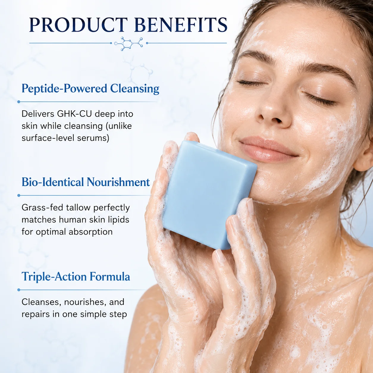 Sabun Batang GHK-Cu Peptide Ta - Skincare Natur E ulasan dan harga