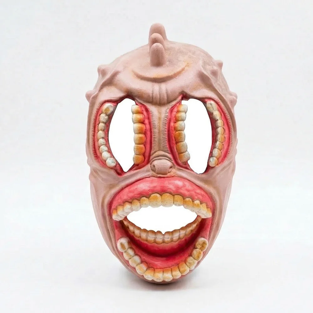 

Horror Multi-Teeth Demon Mask Cosplay Skull Monster Pu Half Face Masks Halloween Carnival Dress Up Party Costume Props