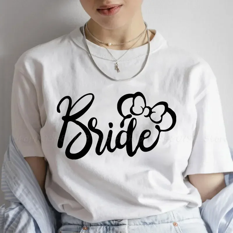 Bride T-Shirts Friends Bachelorette Hen Bridal Wedding Party Tees Women cotton Clothing Cupid Arrow Tops