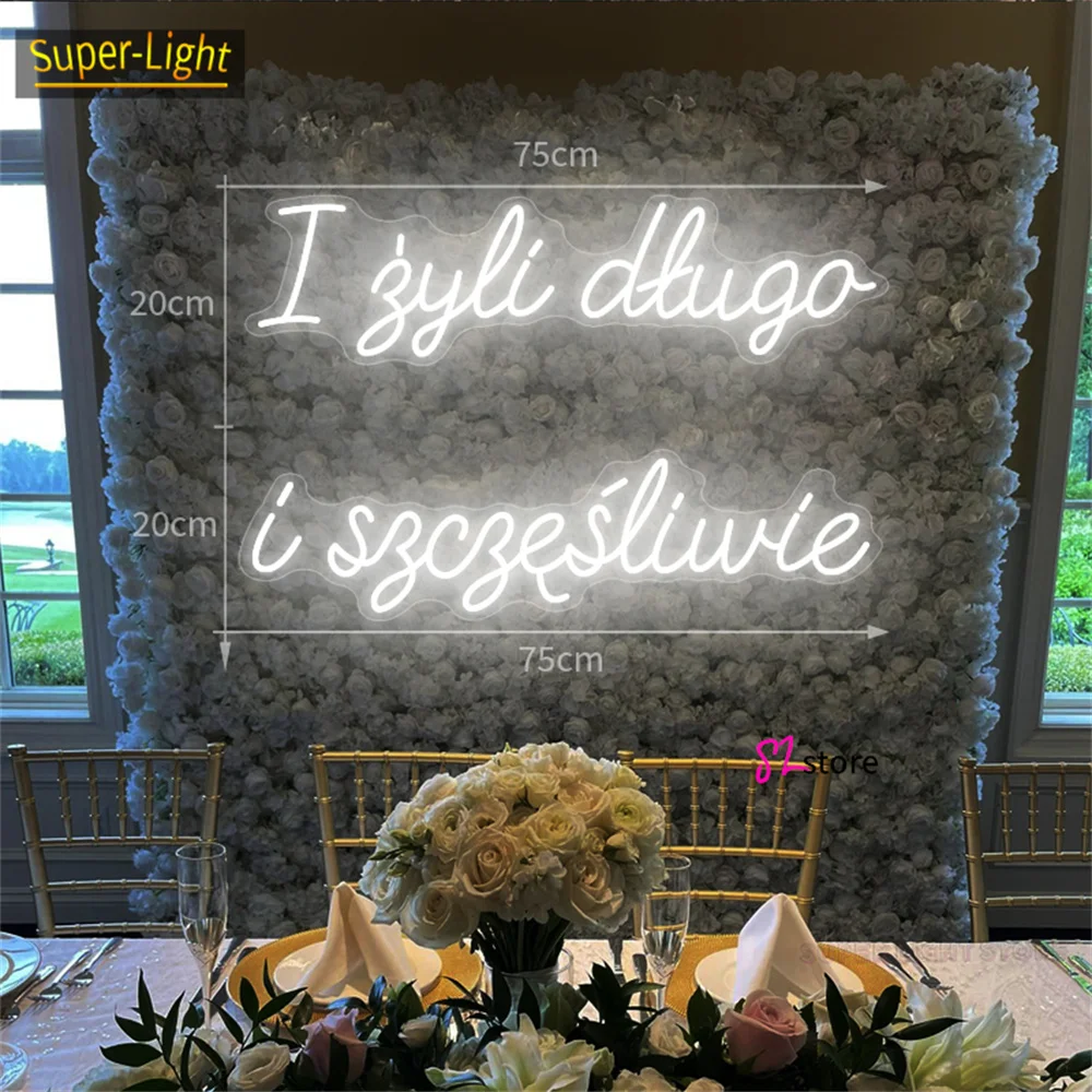 Imagem -03 - Custom Led Neon Light Sign Decoração para Casa Grande Você Está Feliz Sempre após o Sinal para o Casamento Aniversário Quarto 75cm