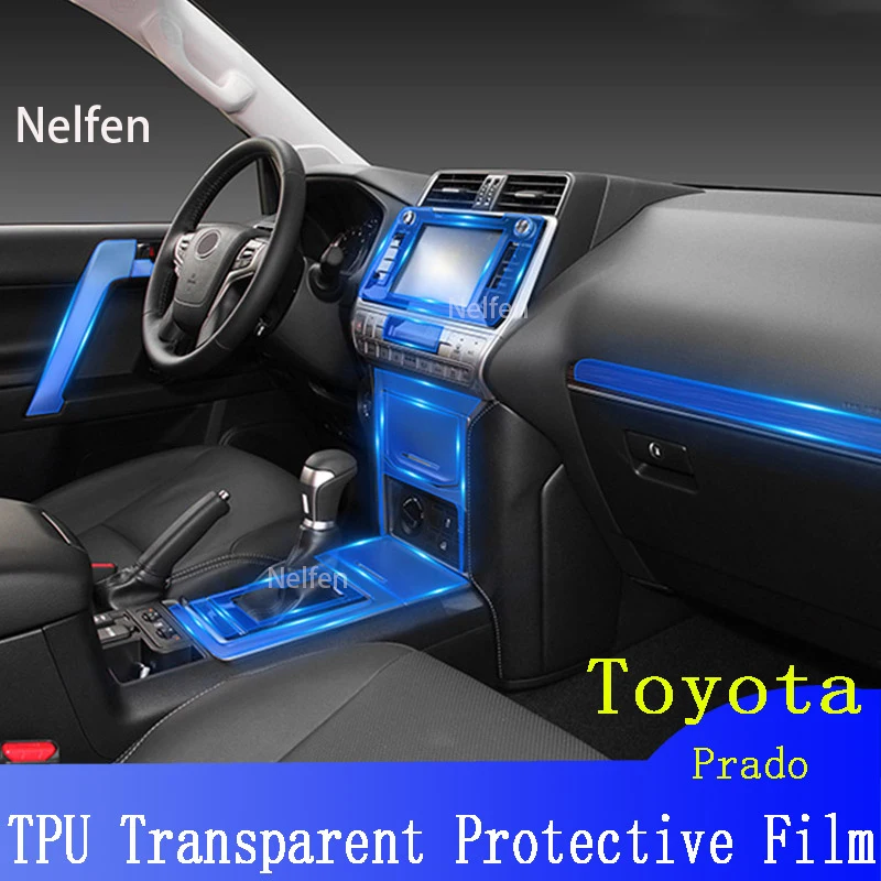 

For Toyota Prado (2018-2022) Car Interior Center Console Transparent TPU Protective Anti-scratch Repair Film Accessories