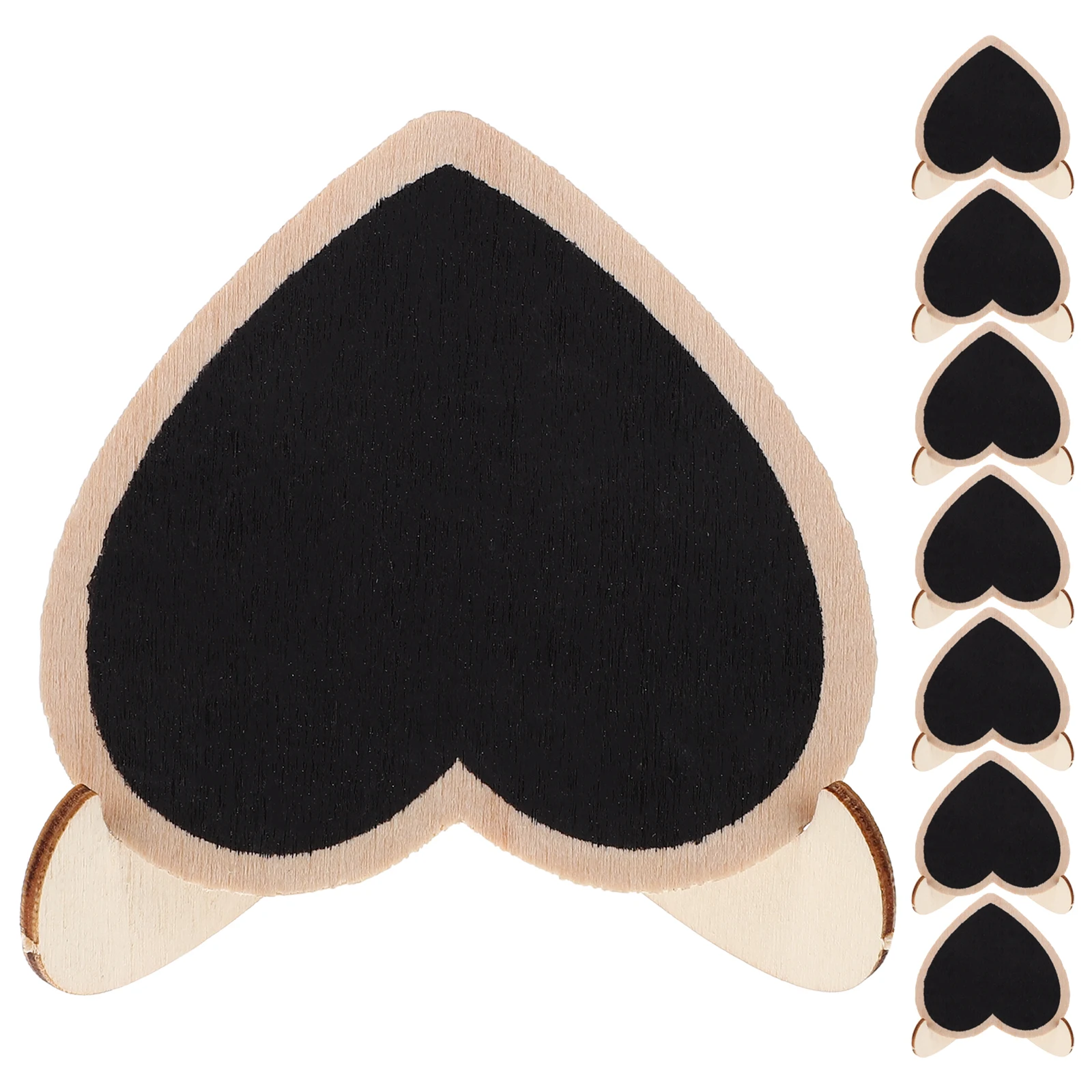 

10pcs Heart Shaped Small Chalkboard Message Boards For Wedding Party Mini Tabletop Blackboards Multi-Functional Erasable Memo